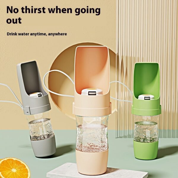 2 In 1 Travel Cat Water Bottle Pet Water Dispenser Feeder Drinking Feeder Cat Outing Water Feeder Pets Outdoor Portable Cup Pet Products - Image 5