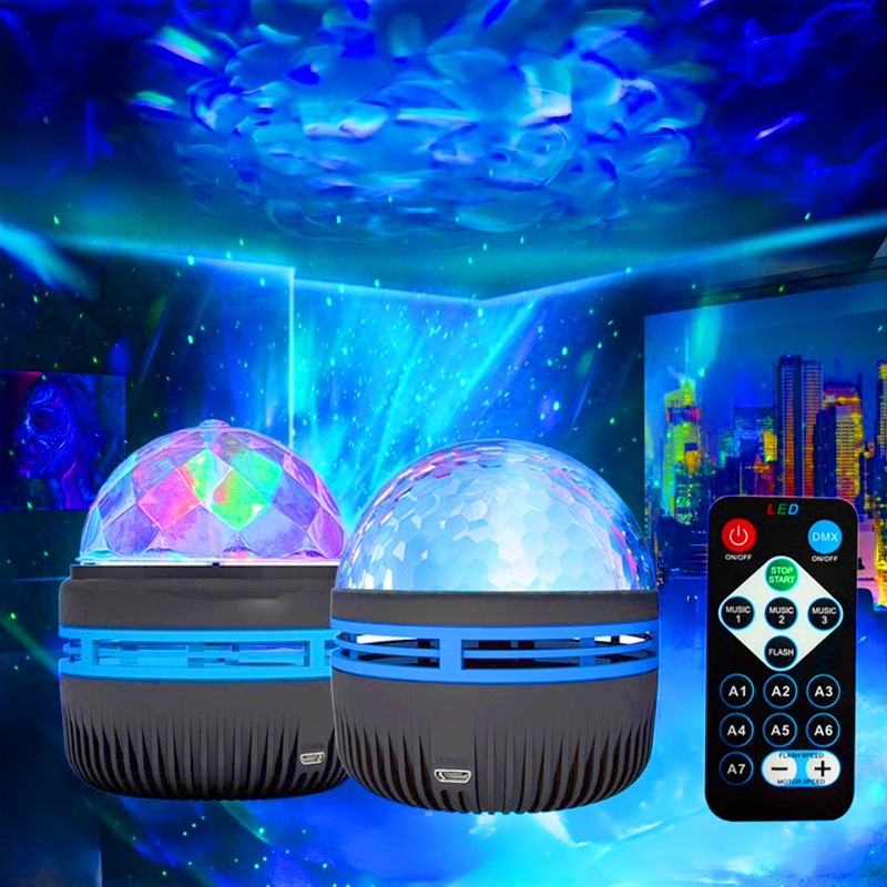 LED Star Galaxy Projector Lamp Spotlight Colorful Rotating Magic Ball Bedroom Atmosphere Lamp Bar KTV Disco Party Stage Light - Image 4