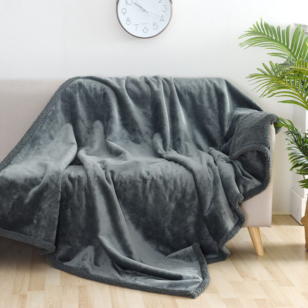 Flannel Cotton Wool Sherpa Thick Pet Blanket Cat Kennel