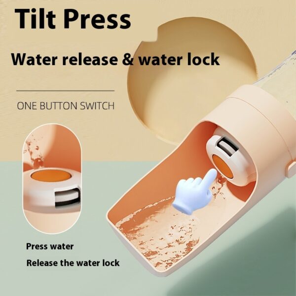 2 In 1 Travel Cat Water Bottle Pet Water Dispenser Feeder Drinking Feeder Cat Outing Water Feeder Pets Outdoor Portable Cup Pet Products - Image 4