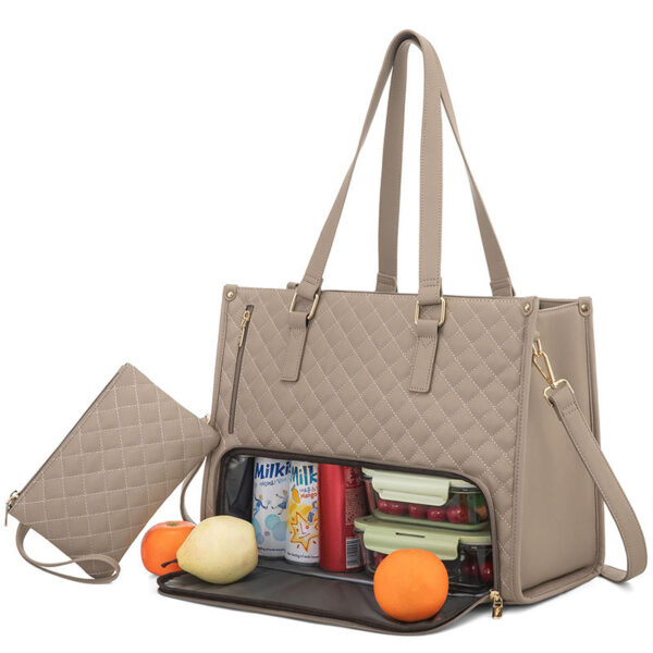 Convenient Commute New Lunch Bag Women's Insulated Lunch Box Women's Leak-proof Large Purse Diagonal Computer Storage - Image 8