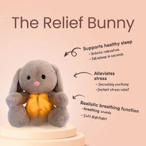 Breathing Rabbit Soothing Sensory Plush Toy With Relieve Anxiety Bunny Comforter Breathes For Newborn Conciliate Baby - Image 8